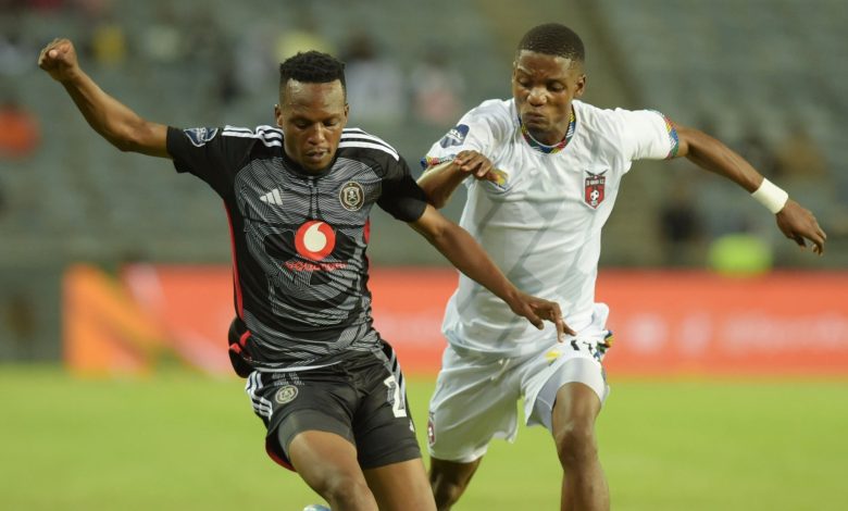 Patrick Maswanganyi in action for Orlando Pirates in the DStv Premiership