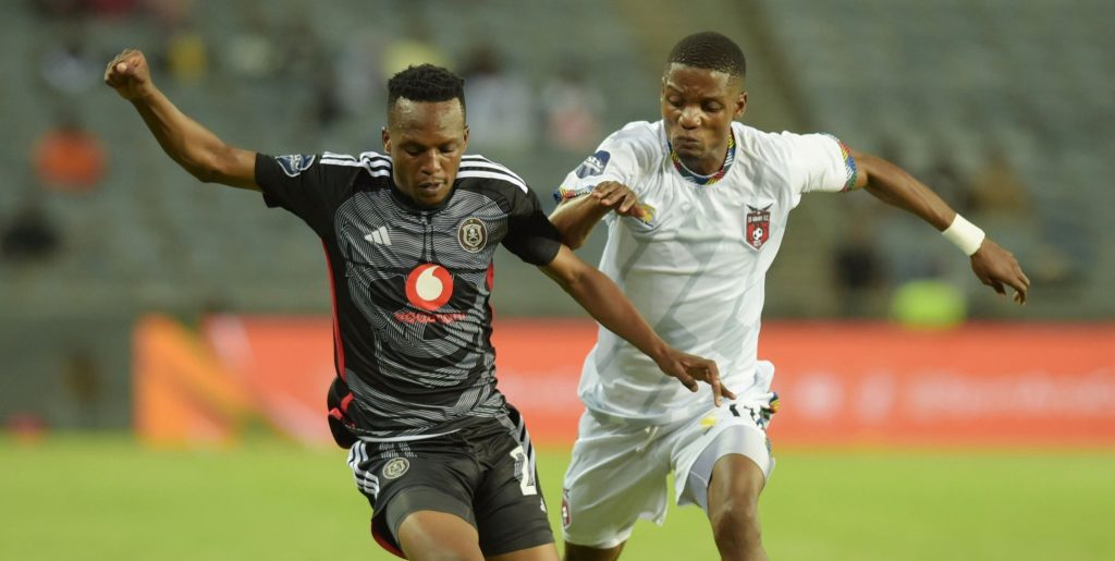 Patrick Maswanganyi in action for Orlando Pirates in the DStv Premiership