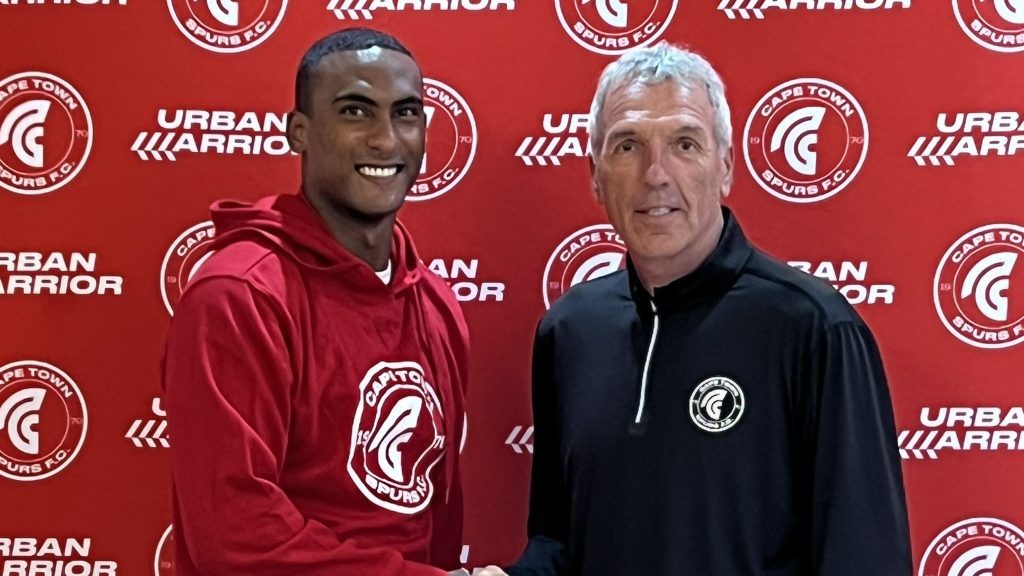 New signing Rafiq De Goede and coach Ernst Middendorp.