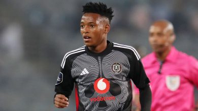 Relebohile Mofokeng in action for Orlando Pirates in the DStv Premiership