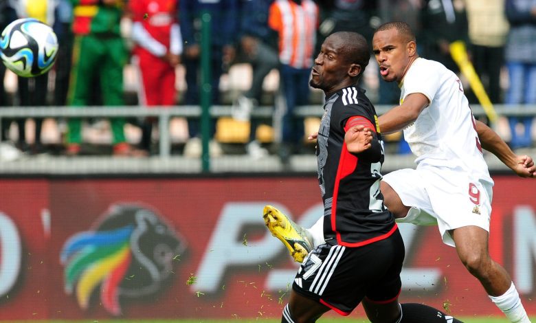 Tapelo Xoki in action for Orlando Pirates in DStv Premiership against Stellenbosch FC