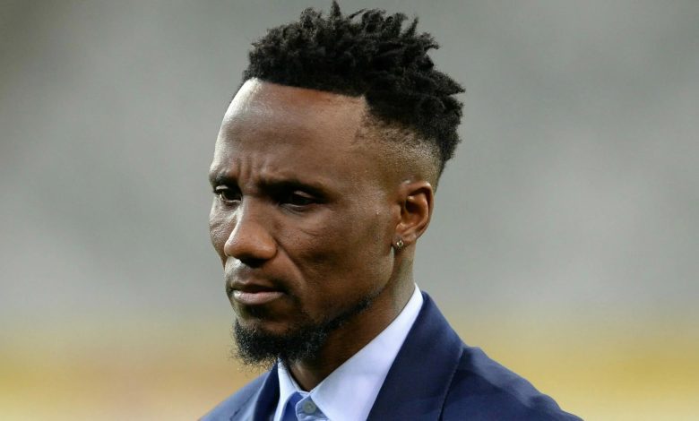 Former Mamelodi Sundowns midfielder Teko Modise on the touchline during a match