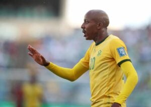 Bafana Bafana defender Khuliso Mudau in action