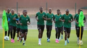 Bafana Bafana during a training session in Korhogo