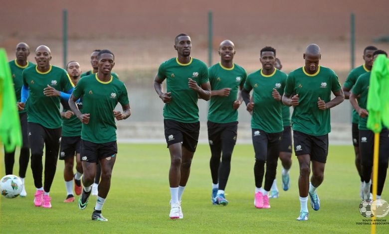 Bafana Bafana during a training session in Korhogo