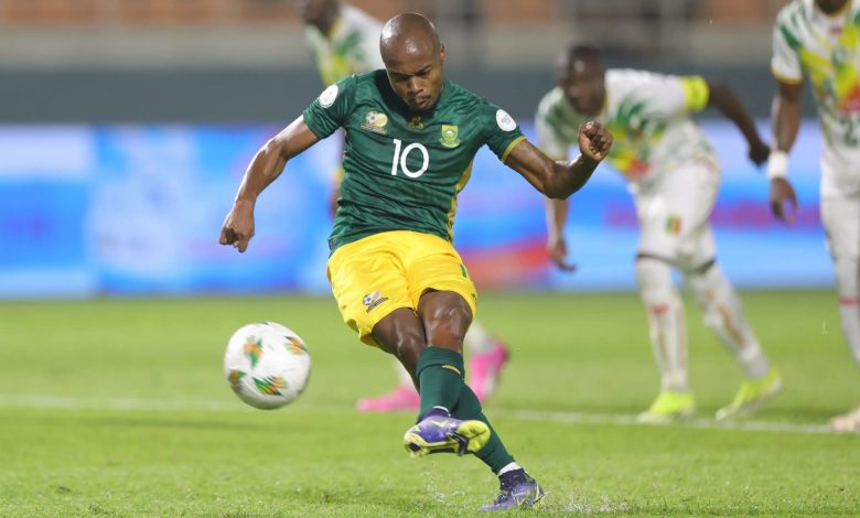 Broos on why Percy Tau ended up taking penalty instead of Mokoena