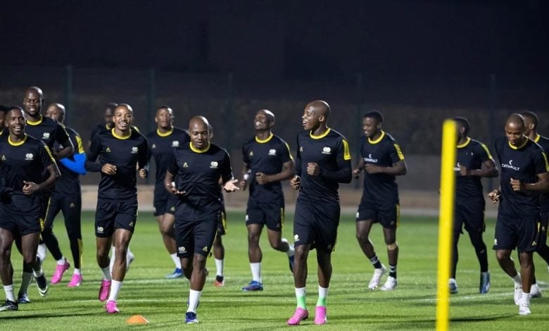 Bafana Bafana players during a training session in Ivory Coast