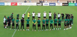 Bafana Bafana squad getting ready for a training session at 2023 AFCON