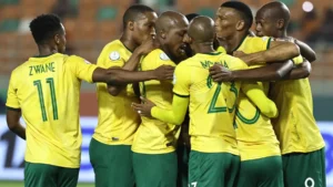 Bafana Bafana players showing unity at AFCON
