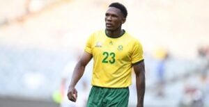 Lebo Mothiba in action for Bafana Bafana