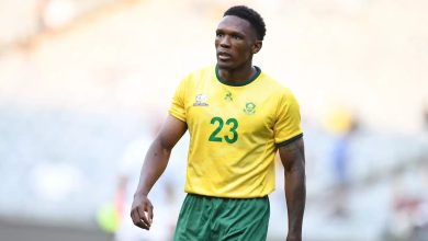 Lebo Mothiba in action for Bafana Bafana