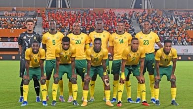 Bafana Bafana players pose for a team photo