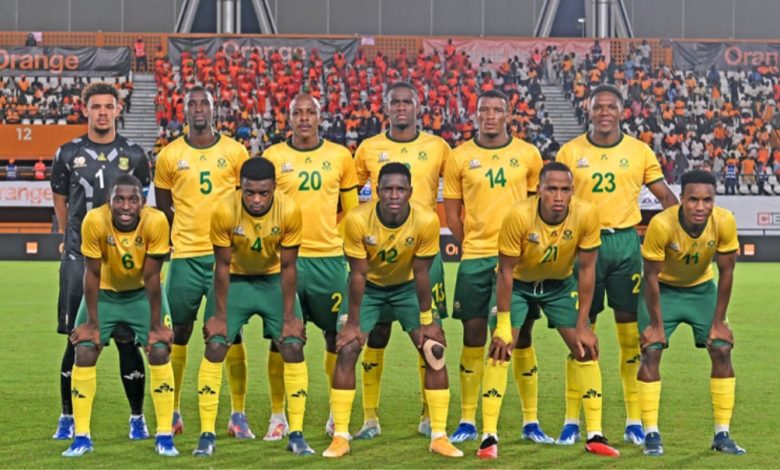 Bafana Bafana players pose for a team photo