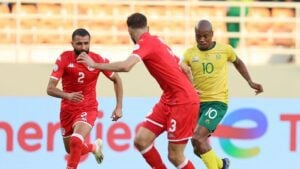 Bafana Bafana v Tunisia in a AFCON clash.