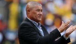 Calvin Johnson on the sidelines during Kaizer Chiefs game in the DStv Premiership