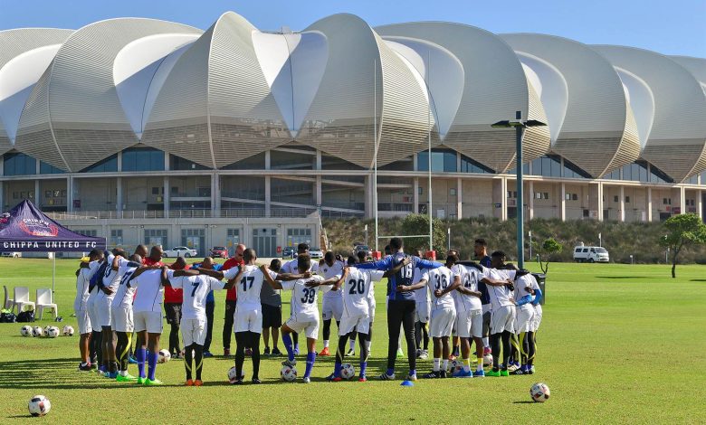 Chippa United players during a training session