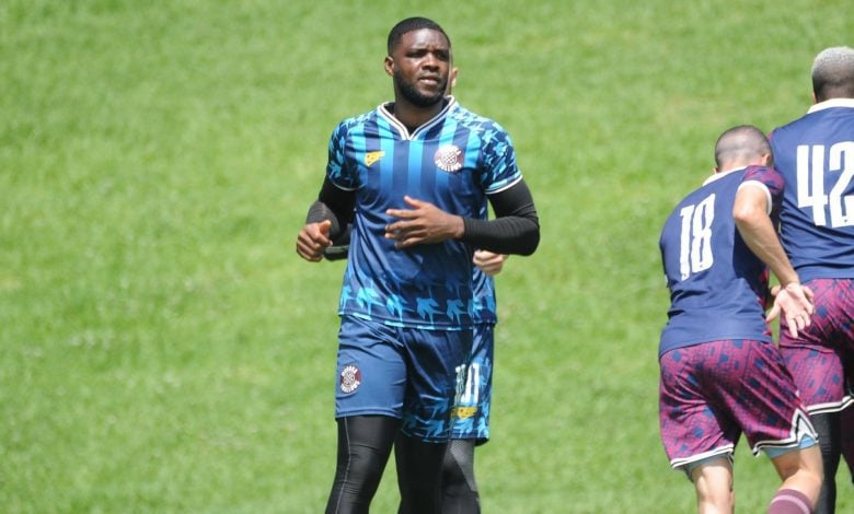 Goalkeeper Daniel Akpeyi training with Moroka Swallows.