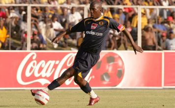 Emmanuel “Scara” Ngobese in action for Kaizer Chiefs