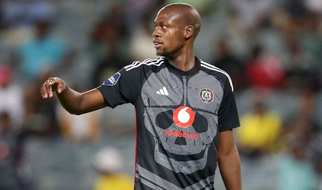 Evidence Makgopa in action for Orlando Pirates in the DStv Premiership