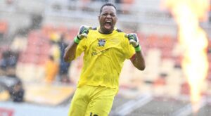 Goalkeeper Itumeleng Khune of the Carling All-Stars team