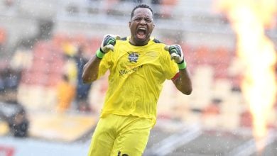 Goalkeeper Itumeleng Khune of the Carling All-Stars team