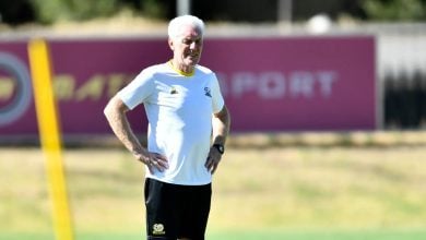 Hugo Broos during Bafana Bafana training session ahead of AFCON