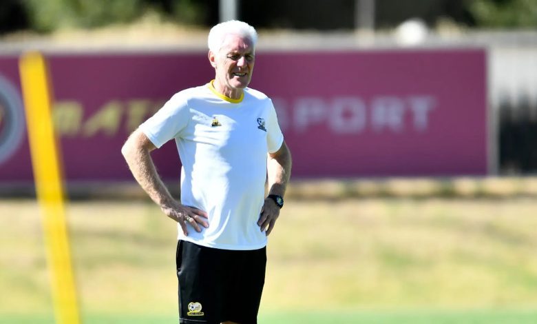 Hugo Broos during Bafana Bafana training session ahead of AFCON