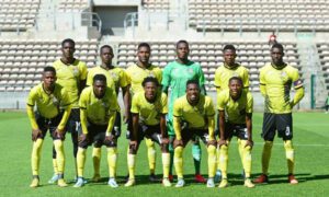 JDR Stars players including Temptation Chiwunga pose for a photo in the Motsepe Foundation Championship.
