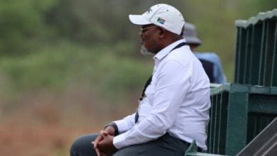 Baroka FC chairman Khurishi Mphahlele at Global Stadium.