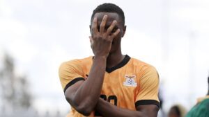 Patson Daka in celebratory mood.