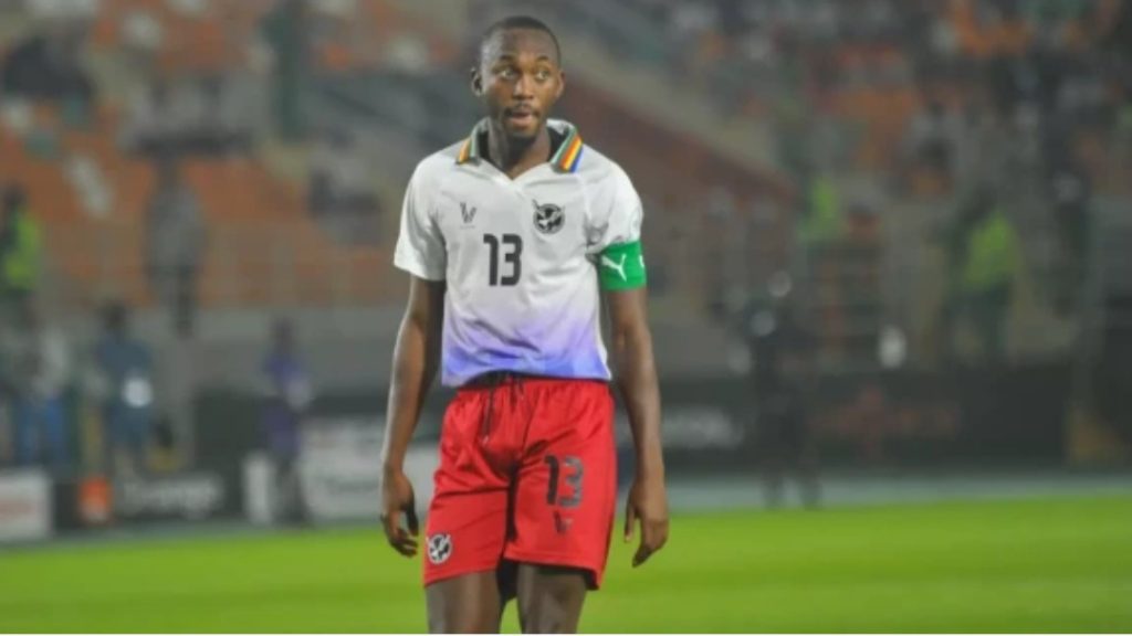 Peter Shalulile during a AFCON match