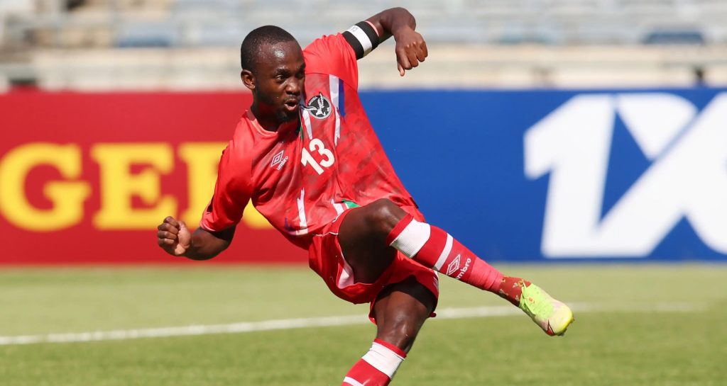Peter Shalulile in action for Namibia