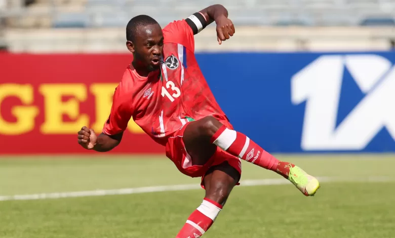 Peter Shalulile playing for Namibia