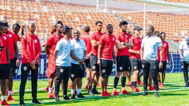 Sekhukhune United during a pitch inspection in the DStv Premiership