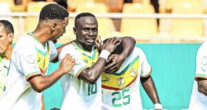 Senegal in action in the AFCON