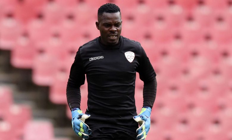 Tapuwa Kapini during a training session at Sekhukhune United. He is also an ex-AmaZulu goalie, Kapini