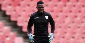 Tapuwa Kapini during a training session at Sekhukhune United. He is also an ex-AmaZulu goalie, Kapini