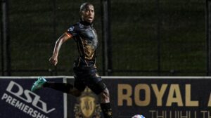 Thabo Matlaba in action for Royal AM in the DStv Premiership