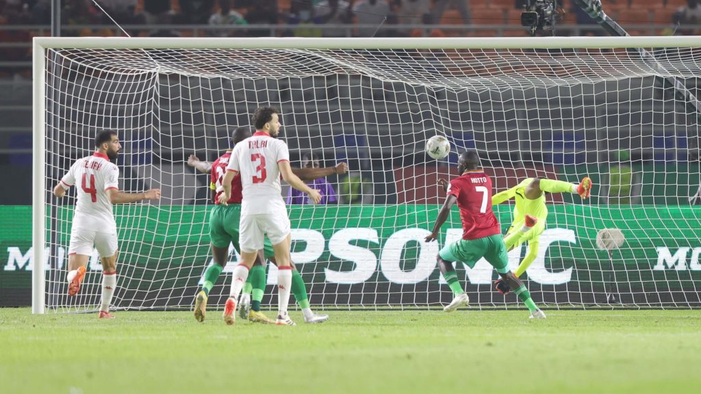The moment Deon Hotto scored the all important goal for the Brave Warriors at the 2023 AFCON