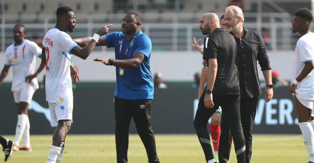 Walid Regragui post-match incident against DR Congo at 2023 AFCON