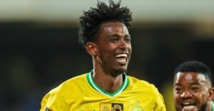 Abubeker Nasir in action for Mamelodi Sundowns in the MTN8