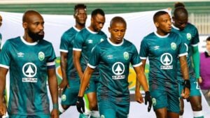 AmaZulu FC players during a DStv Premiership match