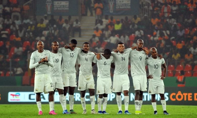 Bafana Bafana looking all sad after defeat to Nigeria at AFCON