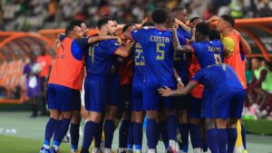 Cape Verde set to play Bafana Bafana celebrate a goal at AFCON