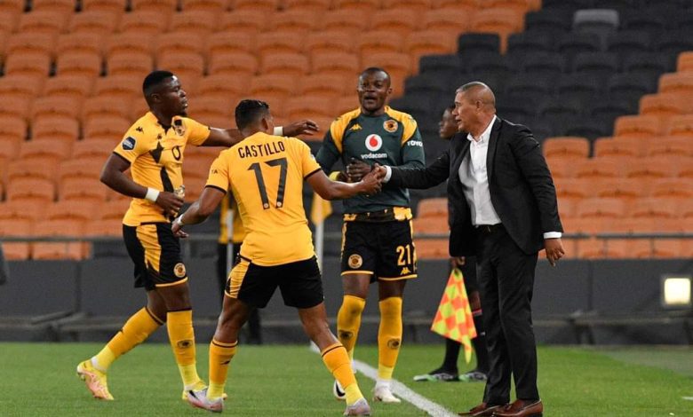 Cavin Johnson and Kaizer Chiefs players