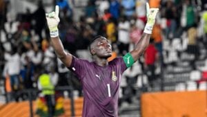 Richard Ofori of Orlando Pirates during a game