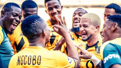 Kaizer Chiefs players in jubilation mood.