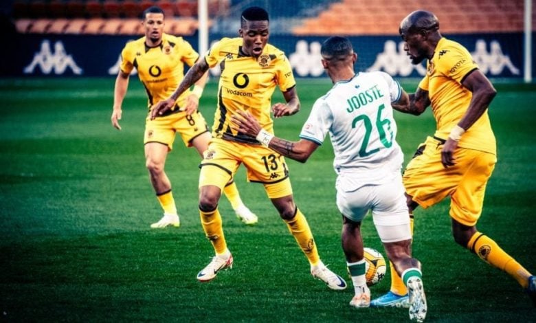 Kaizer Chiefs players in action against AmaZulu FC in the DStv Premiership