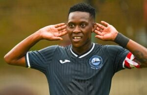 Katlego Maphathe in action for Richards Bay FC in the league