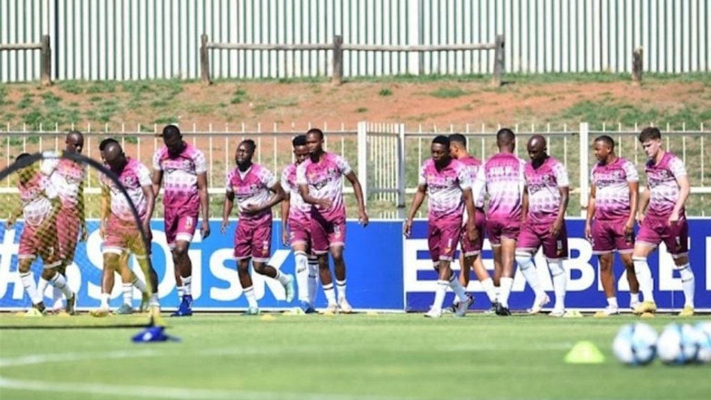 Moroka Swallows players during a training session.
